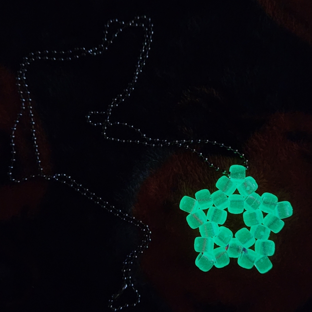 Glow in the dark star necklace